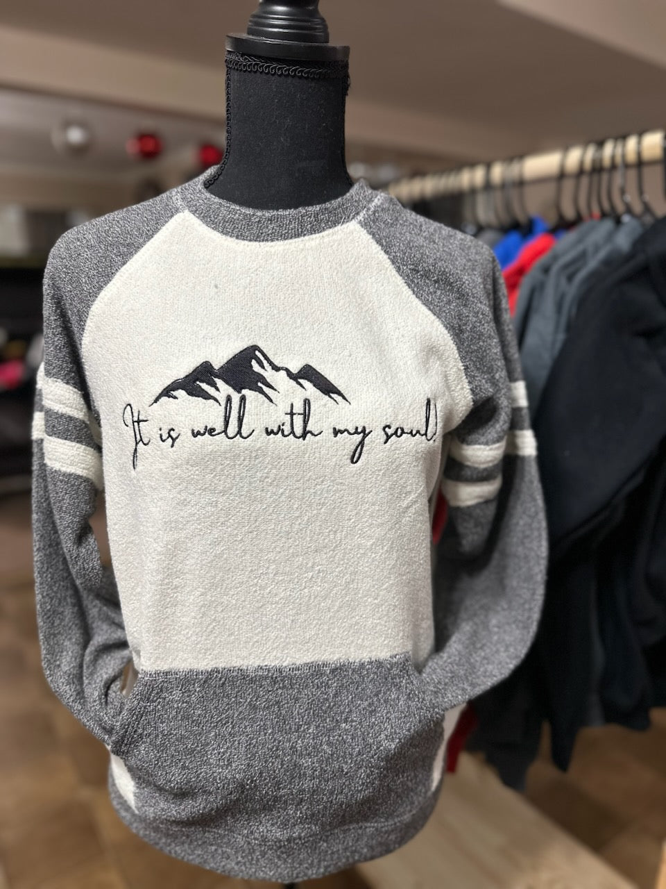 "It Is Well with My Soul" BoxerCraft Fleece Embroidered Sweatshirt