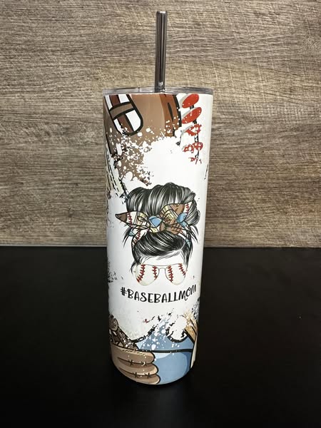#BaseballMom Sublimation Tumbler