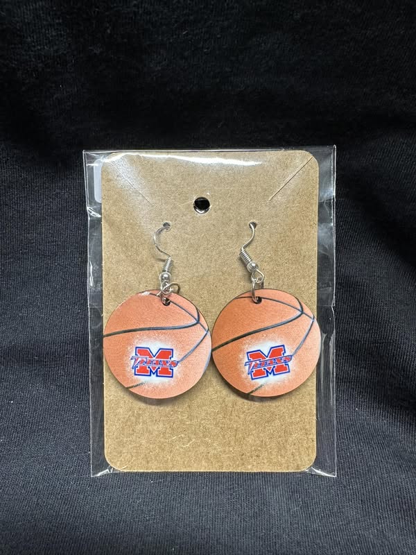 Mercer Titans Basketball Sublimated Earrings