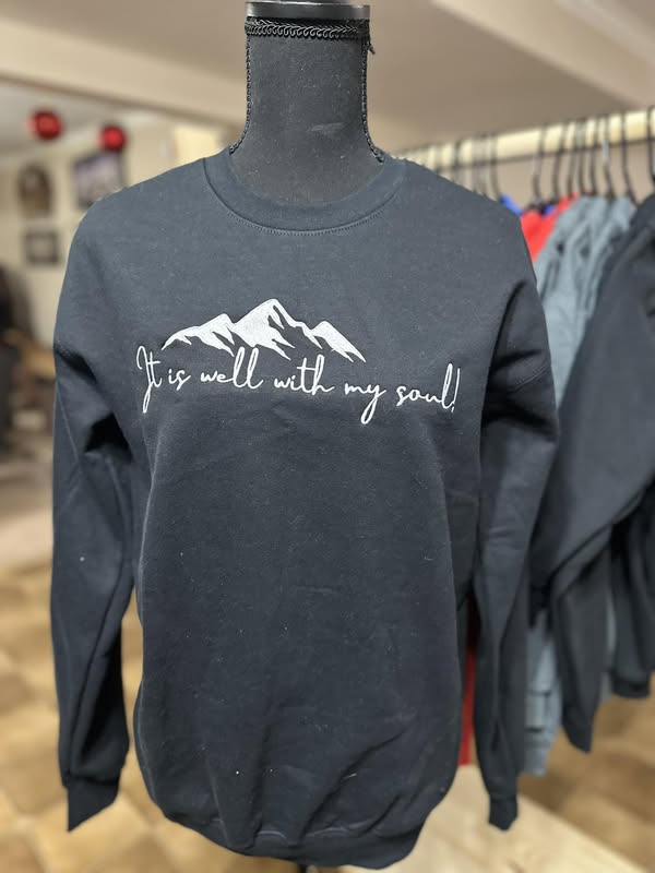 It Is Well with My Soul Embroidered Crewneck Sweatshirt
