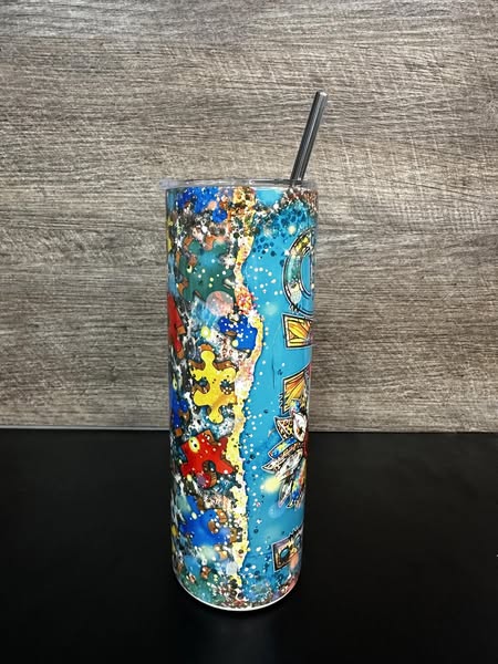 Autism Love Puzzle Sublimation Tumbler