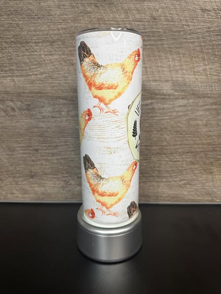"Life Is Better with Chickens" Farmhouse Tumbler