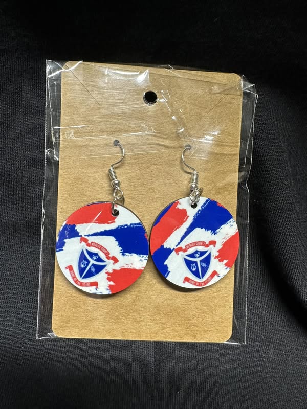 Mercer County Schools Spirit Sublimated Earrings
