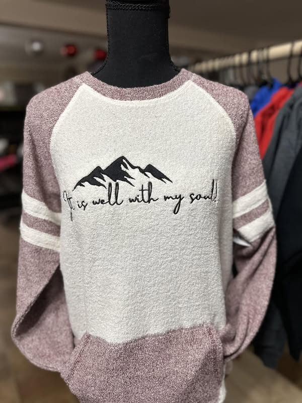 "It Is Well with My Soul" BoxerCraft Fleece Embroidered Sweatshirt