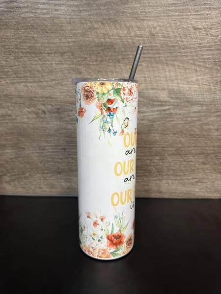 Laugh, Memories & Friendship Floral Sublimation Tumbler
