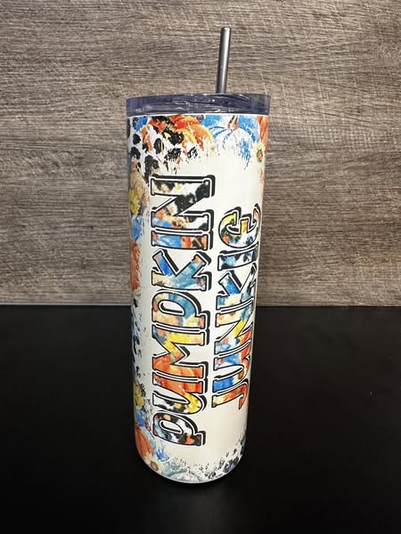 "Pumpkin Junkie" Sublimation Tumbler