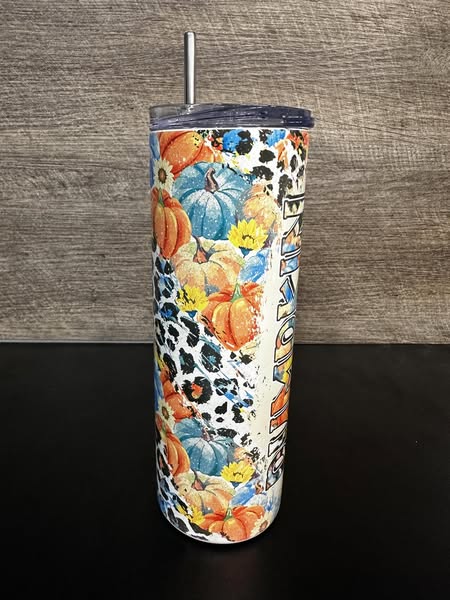 "Pumpkin Junkie" Sublimation Tumbler