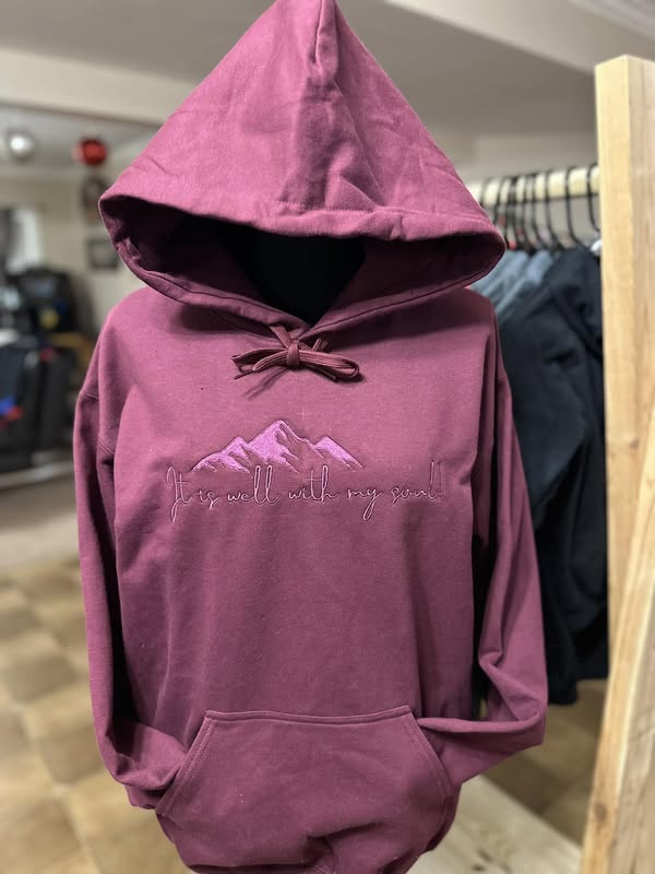 "It is Well with My Soul" Embroidered Hoodie
