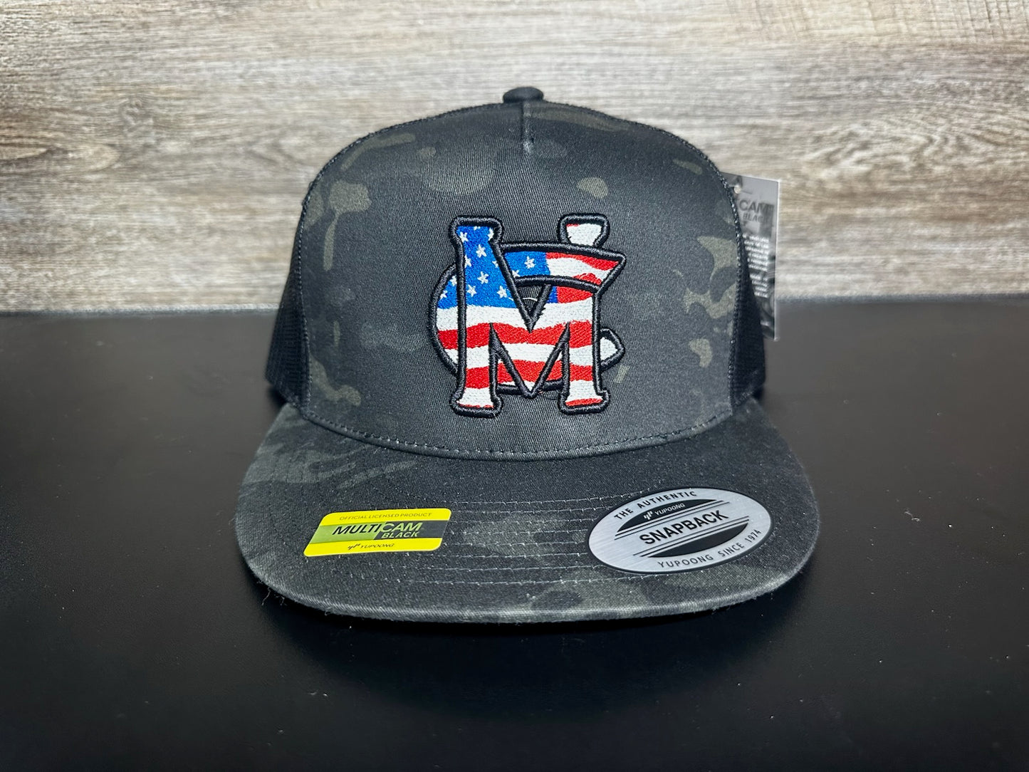 MultiCam Yupoong Flat Bill Snapback – Embroidered