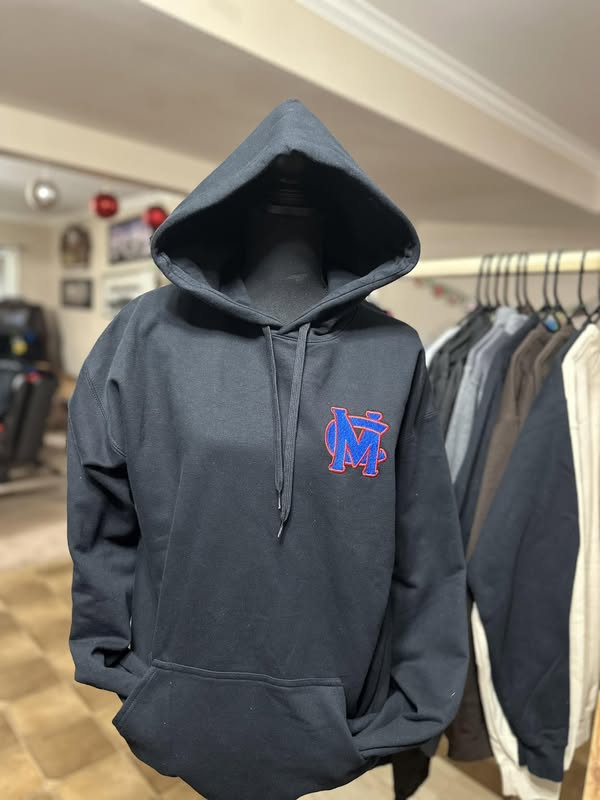 Mercer County Titans Embroidered Gildan Black Hoodie
