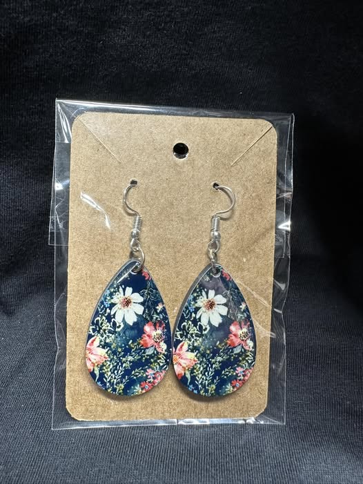 Midnight Garden Teardrop Earrings