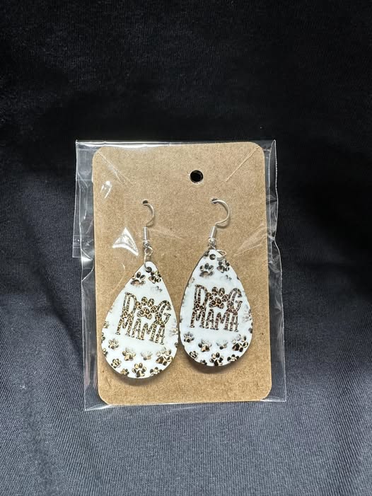 Dog Mama Teardrop Earrings