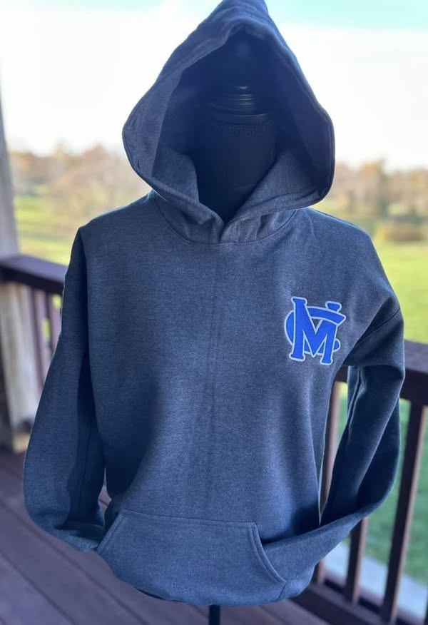 Youth Mercer County Titans Embroidered Grey Hoodie
