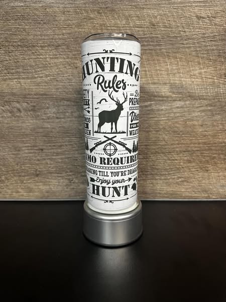 Hunting Rules Sublimation Tumbler