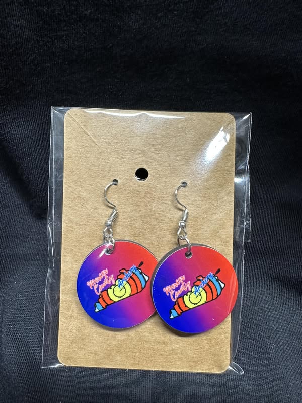 Mercer County Archery Sublimated Round Earrings