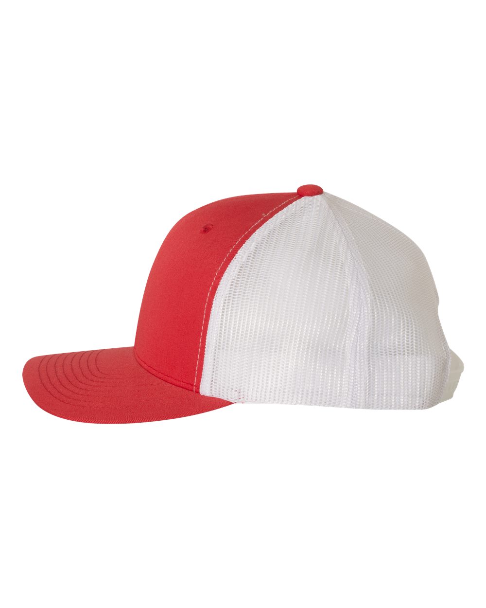 Mercer Titans Embroidered Yupoong Snapback Trucker Hat – Red & White