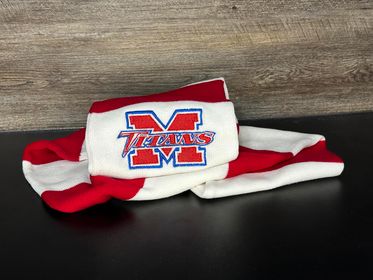 Mercer Rugby-Striped Knit Scarf