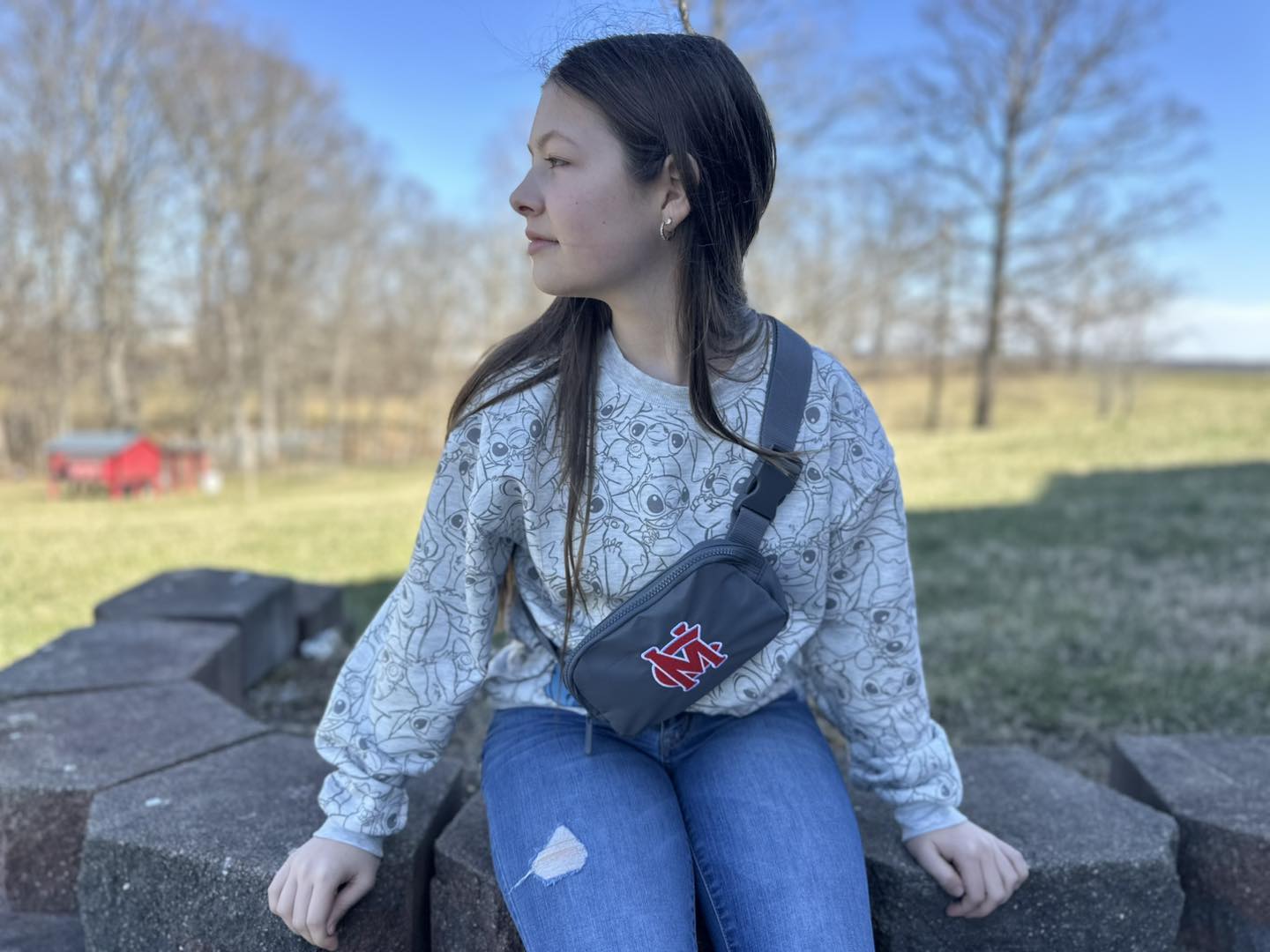 Mercer Titans Embroidered Crossbody Bag