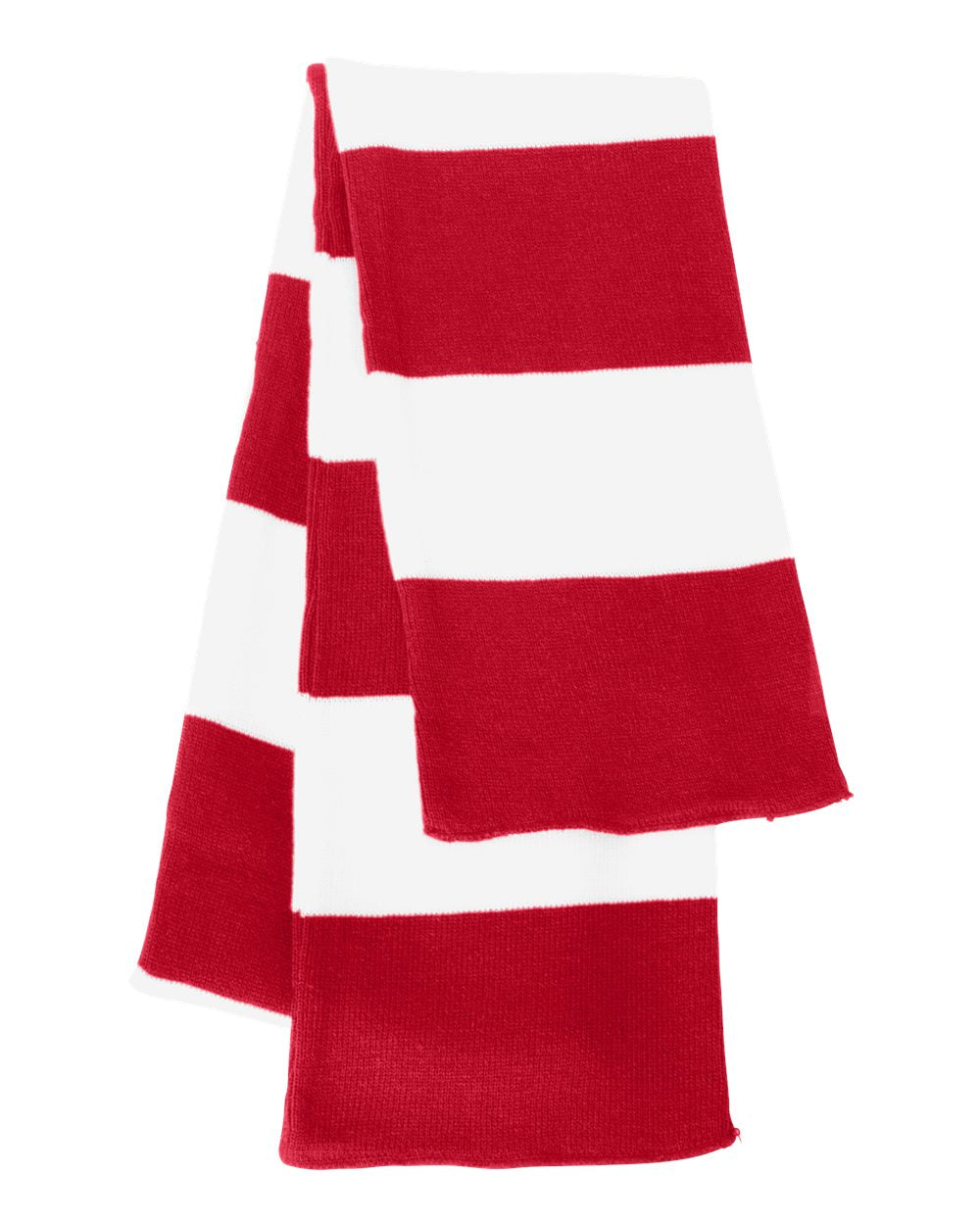 Burgin Rugby-Striped Knit Scarf