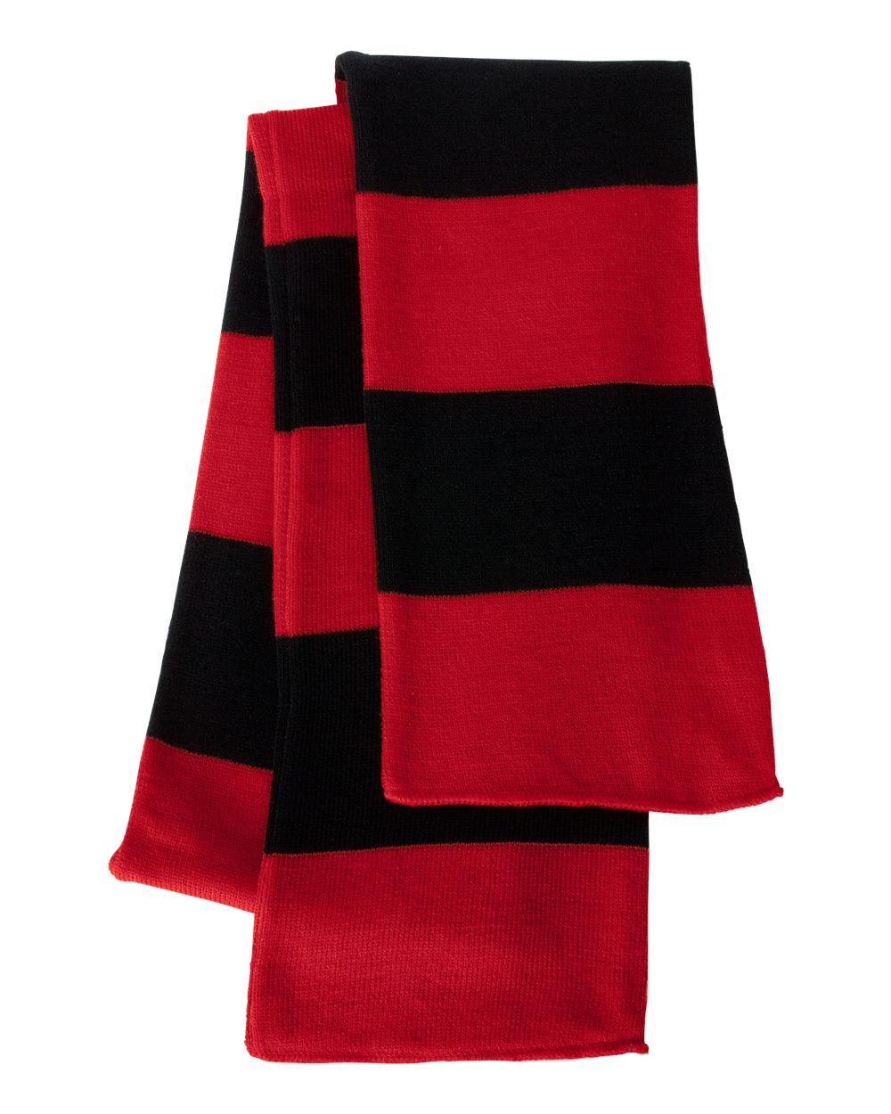 Mercer Rugby-Striped Knit Scarf